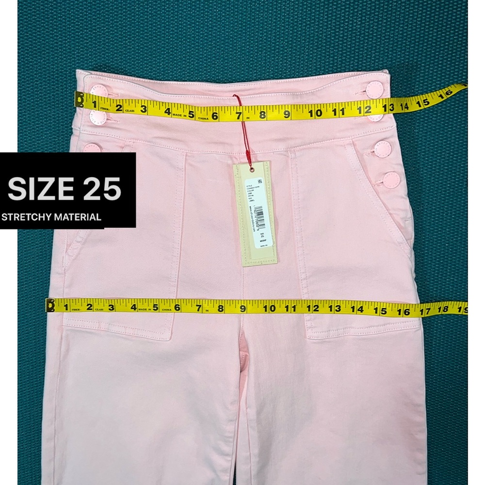 Alice + Olivia Donald High Waisted Light Pink Jean - Picture 8 of 16